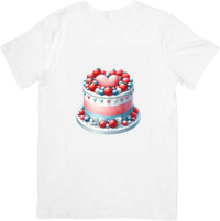 Thumbnail for Heart Berry Cake T-Shirt | Sweet Pastel Dessert Graphic Tee | Birthday Baker Gift