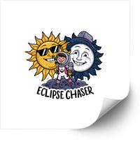 Thumbnail for Eclipse Chaser Sun And Moon Astronaut Sticker | Funny Vintage Astronomy Vinyl Decal
