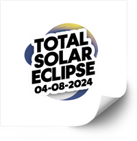 Thumbnail for Total Solar Eclipse 04 08 2024 Sticker | Minimalist Astronomy Event Vinyl Decal