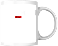 Thumbnail for Stay Minimalist Word Mug | Bold Red Stamp Quote Coffee Mug | Motivational Gift