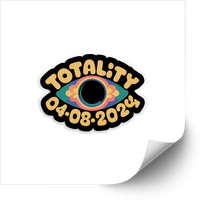 Thumbnail for Totality Solar Eclipse Eye Boho Sticker | Retro Psychedelic Astronomy Vinyl Decal