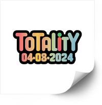 Thumbnail for Totality Solar Eclipse 04 08 2024 Sticker | Colorful Retro Event Vinyl Decal