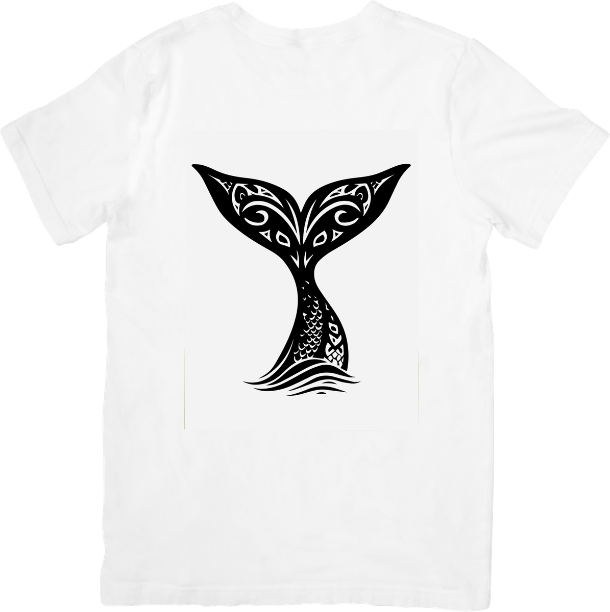 Tribal Whale Tail T-Shirt | Tribal Ocean Graphic Tee | Marine Nature Gift