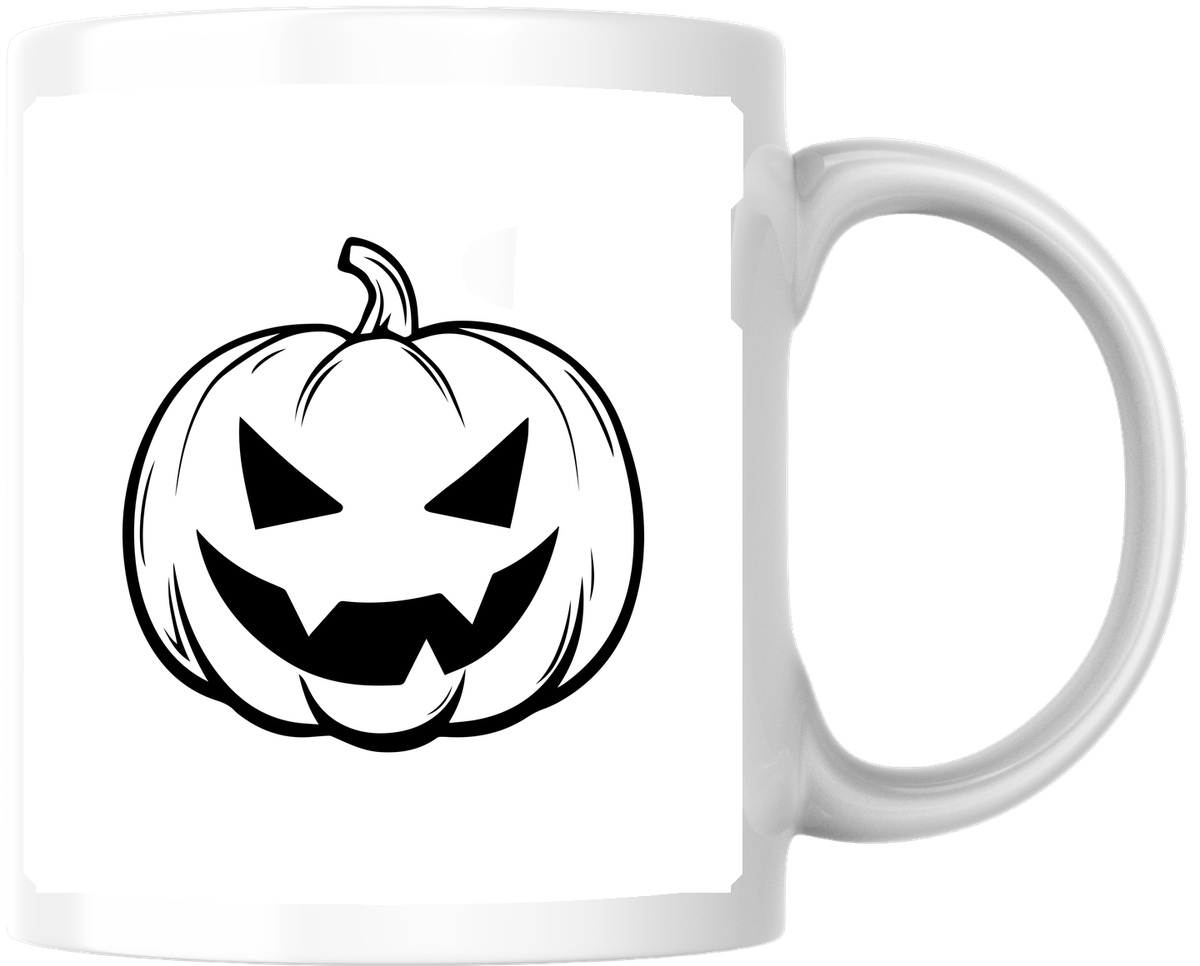 Spooky Jack O Lantern Mug | Carved Pumpkin Face Coffee Mug | Halloween Spooky Gift