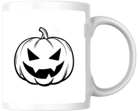 Thumbnail for Spooky Jack O Lantern Mug | Carved Pumpkin Face Coffee Mug | Halloween Spooky Gift