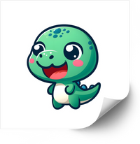 Thumbnail for Happy Baby Dinosaur Sticker | Kawaii Cute Dino Vinyl Decal