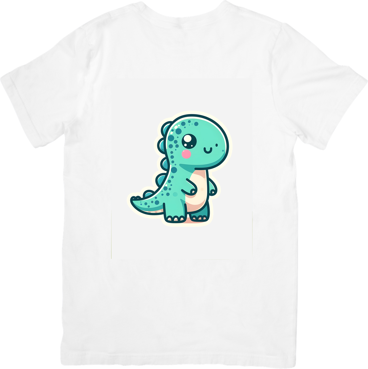 Cute Baby Dinosaur T-Shirt | Kawaii Teal T-Rex Graphic Tee | Kids Dino Lover Gift