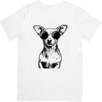 Thumbnail for Chihuahua In Goggles T-Shirt | Edgy Ink Sketch Dog Graphic Tee | Funny Pet Lover Gift
