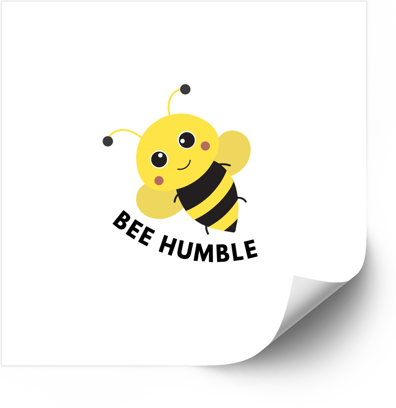Bee Humble Honeybee Sticker | Cute Minimalist Motivational Vinyl Decal