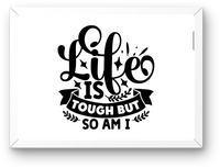 Thumbnail for Life Is Tough But So Am I Wall Art | Motivational Typography Print | Resilience Home Gift