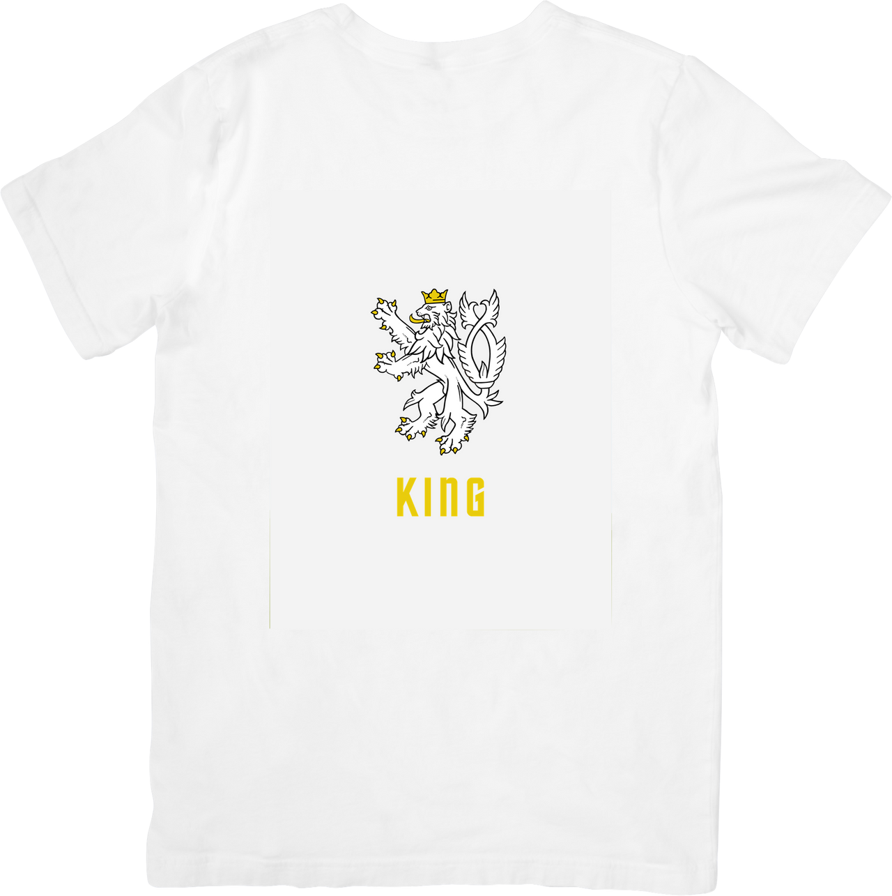 King Heraldic Lion Crown T-Shirt | Minimalist Vintage Royal Graphic Tee