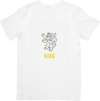 Thumbnail for King Heraldic Lion Crown T-Shirt | Minimalist Vintage Royal Graphic Tee