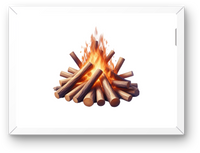 Thumbnail for Campfire Logs Wall Art | Realistic Bonfire Flame Print | Camping Cabin Decor Gift
