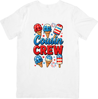 Thumbnail for Cousin Crew T-Shirt | Patriotic 4th of July Ice Cream Graphic Tee | Family Fourth Gift