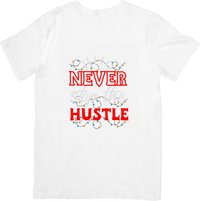 Thumbnail for Never Stop The Hustle T-Shirt | Retro Christmas Lights Motivational Graphic Tee