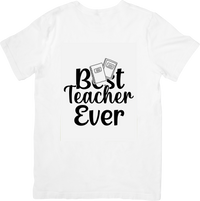 Thumbnail for Best Teacher Ever T-Shirt | Minimalist Appreciation Graphic Tee | Teacher Gift