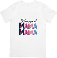 Thumbnail for Blessed Mama T-Shirt | Cute Floral Polka Dot Graphic Tee | Mothers Day Gift