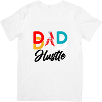 Thumbnail for Dad Hustle Bold Typography T-Shirt | Colorful Motivational Graphic Tee | Father Gift