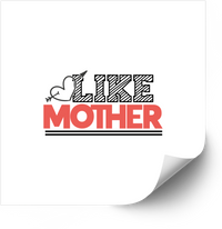 Thumbnail for Like Mother Sticker | Minimalist Typographic Heart Vinyl Decal