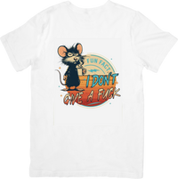 Thumbnail for Fun Fact I Do Not Care Mouse T-Shirt | Funny Retro Sarcastic Graphic Tee | Adult Humor Gift